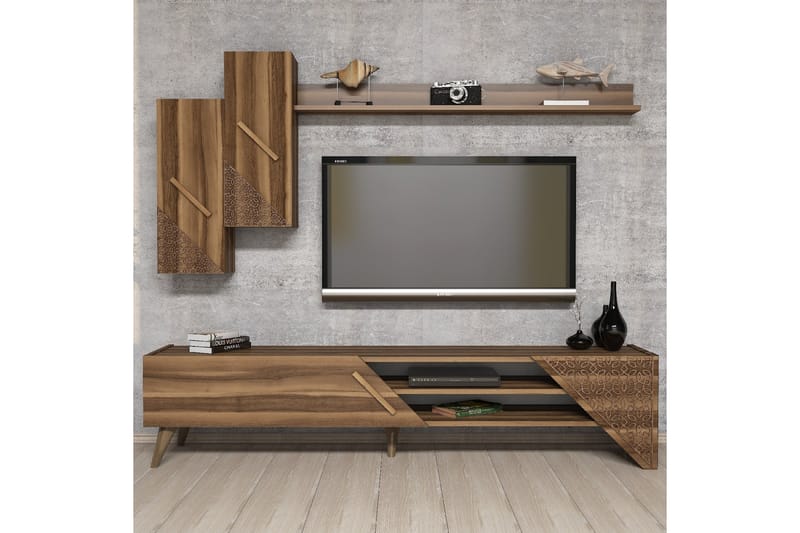Hovdane TV-Möbelset 180 cm - Mörkbrun - Möbler - Tv möbel & mediamöbel - TV-möbelset