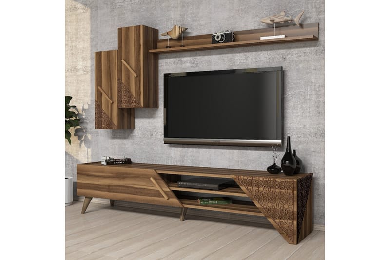 Hovdane TV-Möbelset 180 cm - Mörkbrun - Möbler - Tv möbel & mediamöbel - TV-möbelset