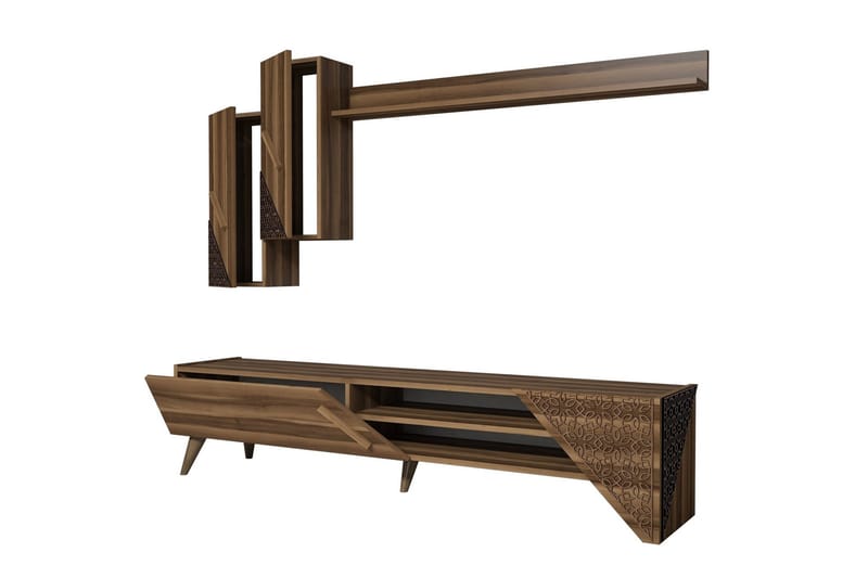 Hovdane TV-Möbelset 180 cm - Mörkbrun - Möbler - Tv möbel & mediamöbel - TV-möbelset