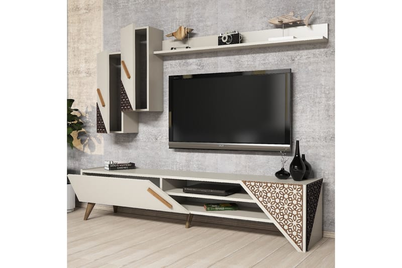 Hovdane TV-Möbelset 180 cm - Vit - TV-möbelset