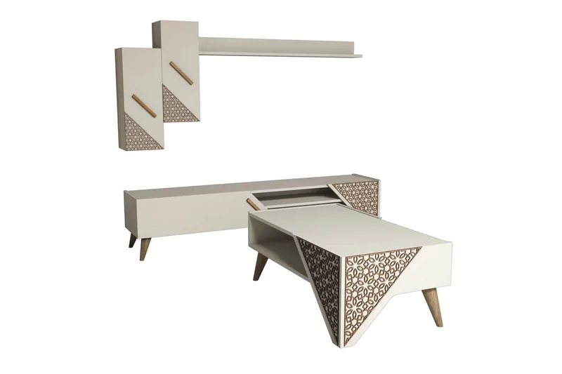 Hovdane TV-Möbelset 180 cm - Vit - Möbler - Tv möbel & mediamöbel - TV-möbelset