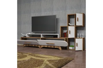 Hovdane TV-Möbelset 205 cm - Brun/Vit - Möbler - Tv möbel & mediamöbel - TV-möbelset