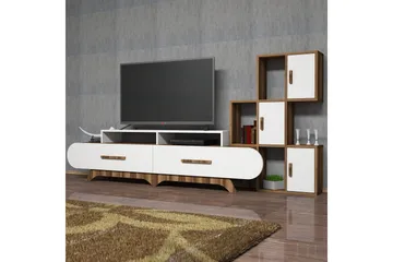 Hovdane TV-Möbelset 205 cm - Brun/Vit - Möbler - Tv möbel & mediamöbel - TV-möbelset