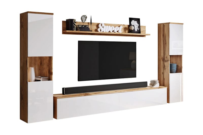 Kanehira Tv-möbelset - Natur/Vit - Möbler - Tv möbel & mediamöbel - TV-möbelset