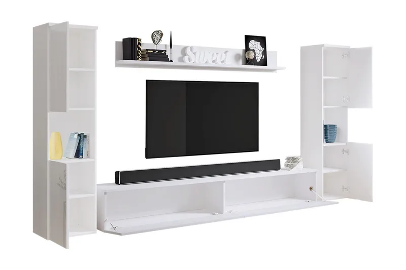 Kanehira Tv-möbelset - Vit - Möbler - Tv möbel & mediamöbel - TV-möbelset
