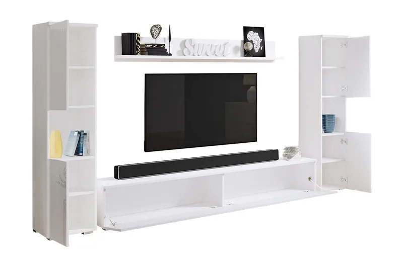 Kanehira Tv-möbelset - Vit - Möbler - Tv möbel & mediamöbel - TV-möbelset