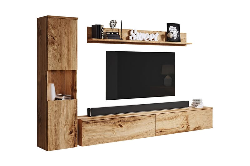 Kanehiro Tv-möbelset - Natur - Möbler - Tv möbel & mediamöbel - TV-möbelset