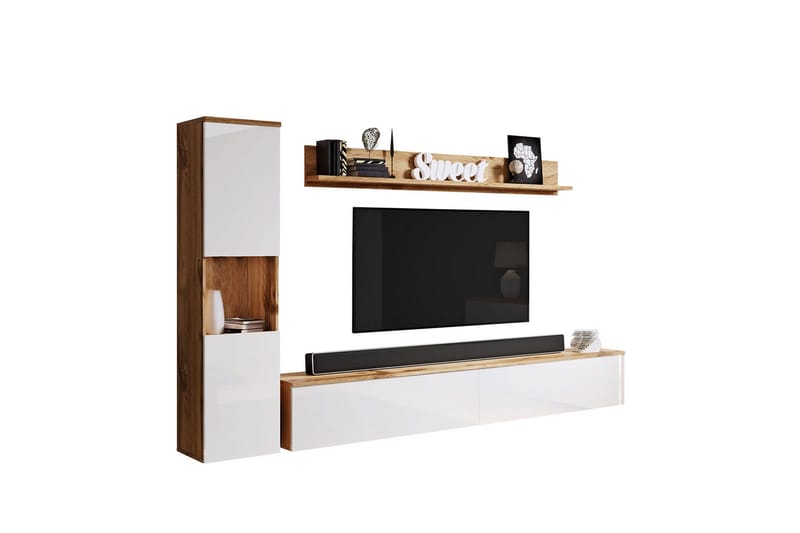 Kanehiro Tv-möbelset - Natur/Vit - Möbler - Tv möbel & mediamöbel - TV-möbelset