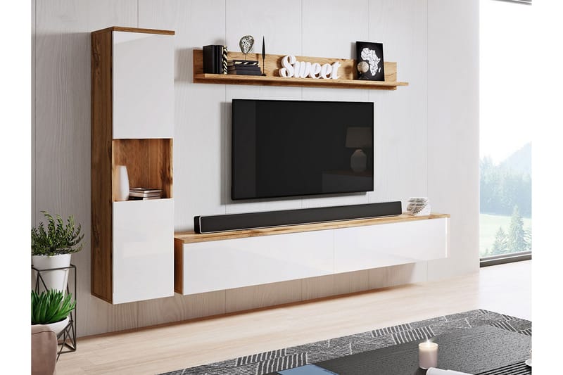 Kanehiro Tv-möbelset - Natur/Vit - Möbler - Tv möbel & mediamöbel - TV-möbelset