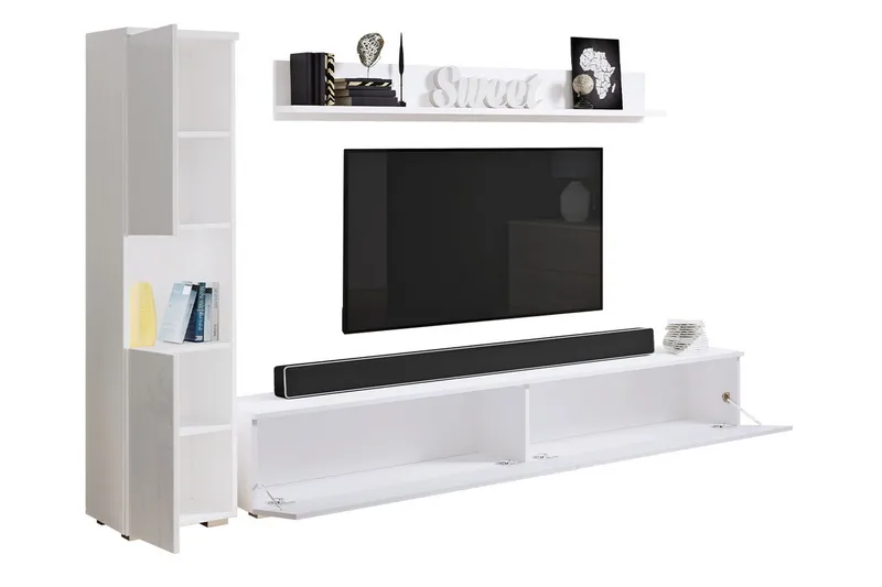 Kanehiro Tv-möbelset - Natur/Vit - Möbler - Tv möbel & mediamöbel - TV-möbelset