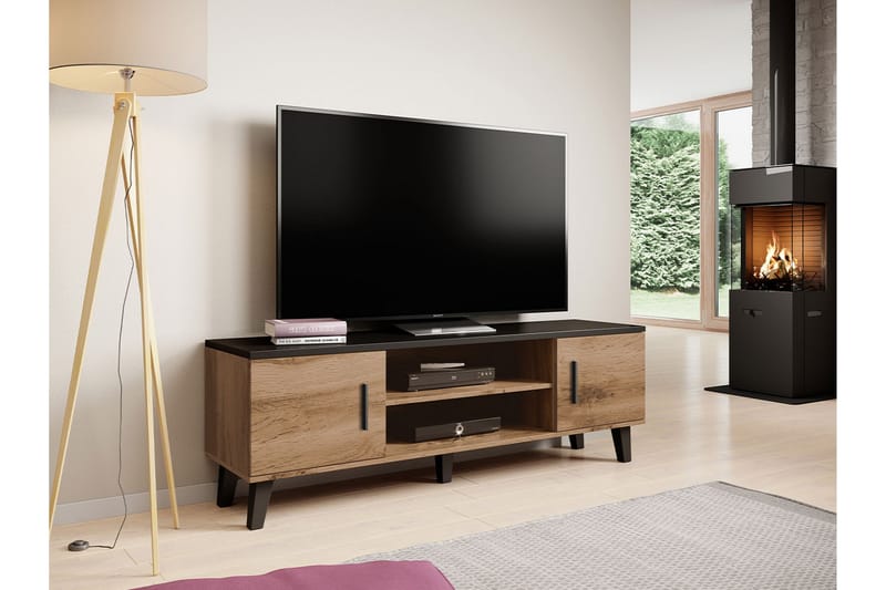 Kardos Tv-möbelset 160 cm - Natur/Svart - TV-möbelset