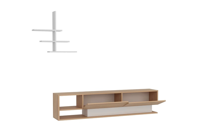 Lofita Tv-bänk - Vit/Teak - Möbler - Tv möbel & mediamöbel - TV-möbelset