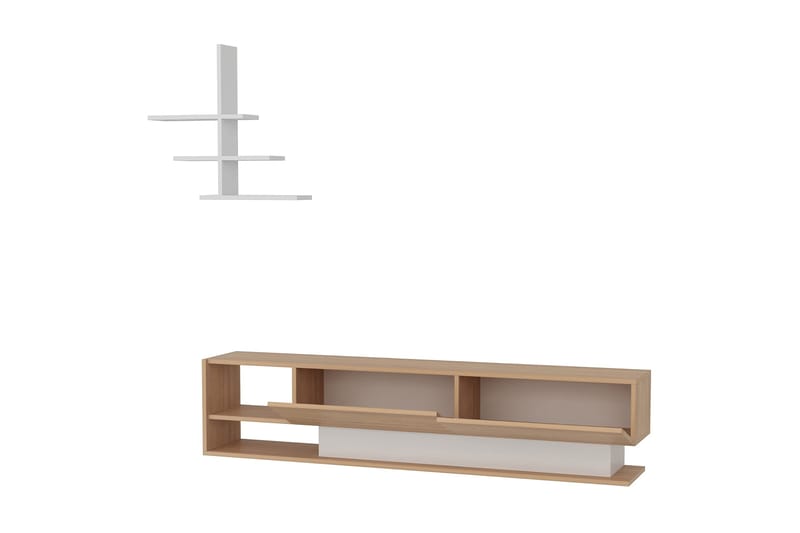 Lofita Tv-bänk - Vit/Teak - Möbler - Tv möbel & mediamöbel - TV-möbelset