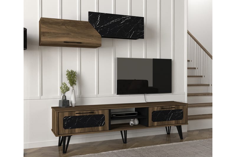 Lorsch Tv-möbelset 180 cm - Mörkbrun - TV-möbelset