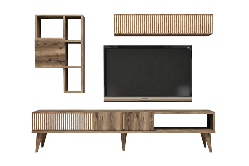 Millay TV-Möbelset 180 cm - Valnöt - Möbler - Tv möbel & mediamöbel - TV-möbelset