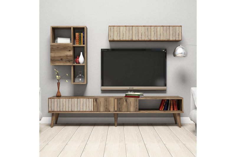 Millay TV-Möbelset 180 cm - Valnöt - Möbler - Tv möbel & mediamöbel - TV-möbelset