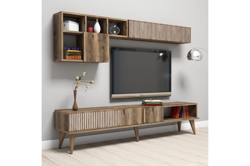 Millay TV-Möbelset 180 cm - Valnöt - Möbler - Tv möbel & mediamöbel - TV-möbelset