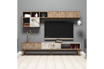 Millay TV-Möbelset 180 cm - Valnöt/Vit - Möbler - Tv möbel & mediamöbel - TV-möbelset