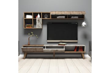 Millay TV-Möbelset 180 cm - Valnöt/Vit - Möbler - Tv möbel & mediamöbel - TV-möbelset
