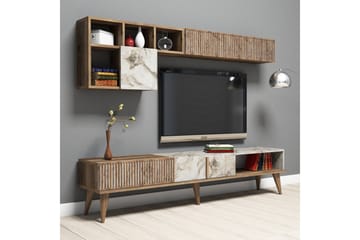 Millay TV-Möbelset 180 cm - Valnöt/Vit - Möbler - Tv möbel & mediamöbel - TV-möbelset