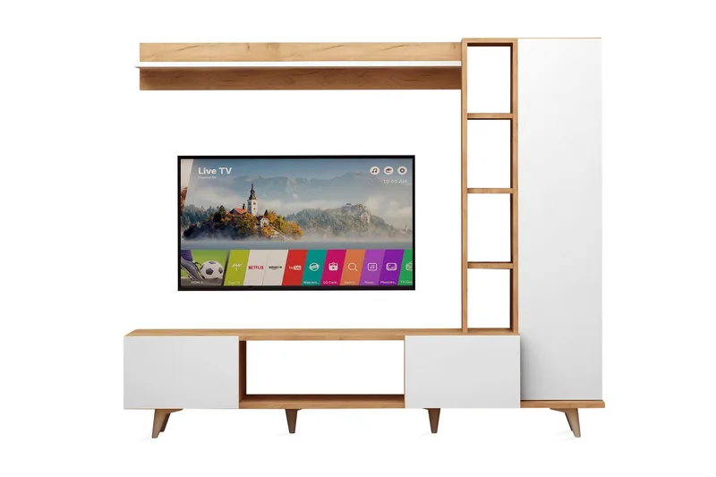 Mod Design Mediaförvaring - Trä/Vit - Möbler - Tv möbel & mediamöbel - TV-möbelset