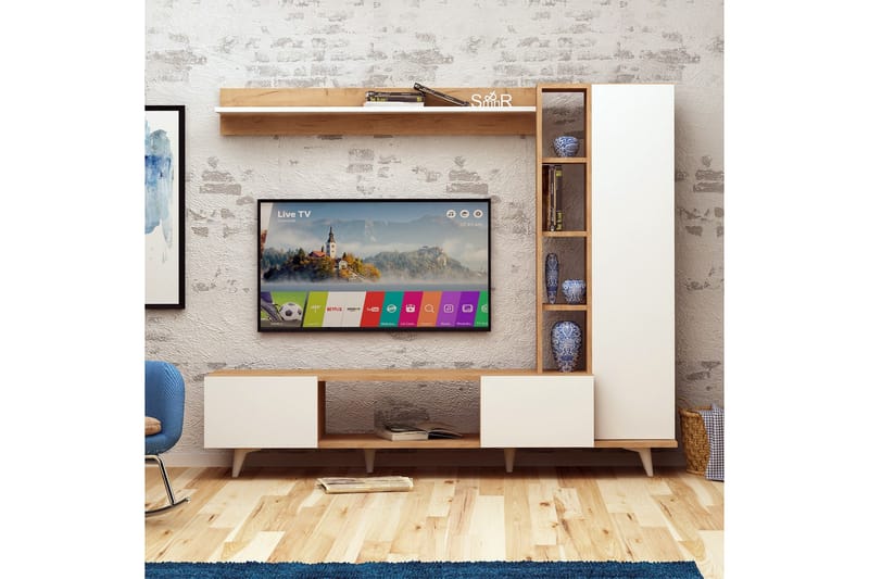 Mod Design Mediaförvaring - Trä/Vit - Möbler - Tv möbel & mediamöbel - TV-möbelset