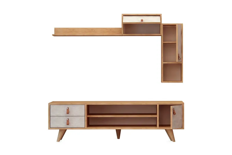 Mod Design Mediaförvaring - Trä/Vit - Möbler - Tv möbel & mediamöbel - TV-möbelset