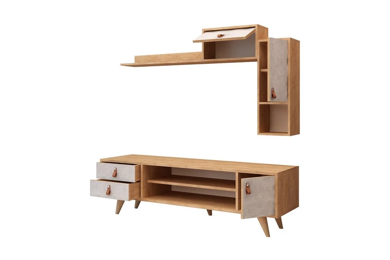 Mod Design Mediaförvaring - Trä/Vit - Möbler - Tv möbel & mediamöbel - TV-möbelset