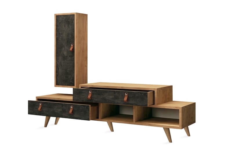Mod Design Tv-bänk/Skåp - Grå/Trä - Möbler - Tv möbel & mediamöbel - TV-möbelset