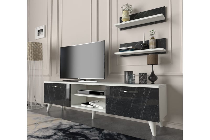 Mohed TV-Möbelset 150 cm - Vit - TV-möbelset