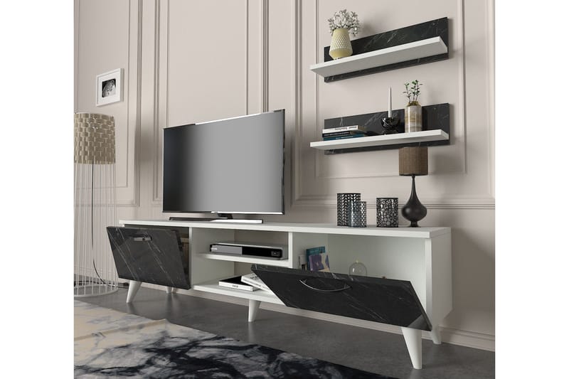 Mohed TV-Möbelset 150 cm - Vit - TV-möbelset