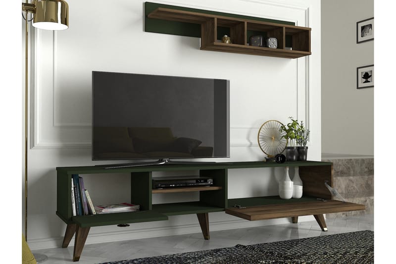 Mohed TV-Möbelset 180 cm - Brun/Grön - TV-möbelset