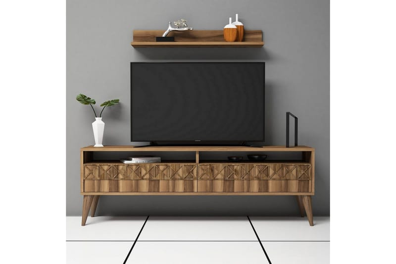 Muennink TV-Möbelset 150 cm - Valnöt - Möbler - Tv möbel & mediamöbel - TV-möbelset