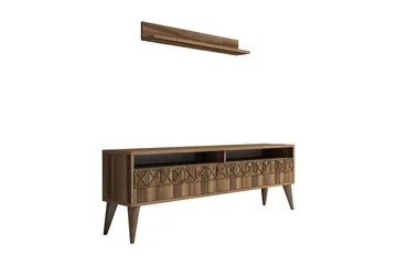 Muennink TV-Möbelset 150 cm - Valnöt - Möbler - Tv möbel & mediamöbel - TV-möbelset