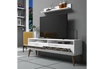 Muennink TV-Möbelset 150 cm - Vit/ek - Möbler - Bord & matgrupper - Matbord & köksbord
