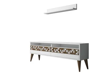 Muennink TV-Möbelset 150 cm - Vit/ek - Möbler - Bord & matgrupper - Matbord & köksbord