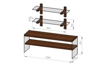 Netherlee TV-Möbelset 45 cm - Valnöt - Möbler - Tv möbel & mediamöbel - TV-möbelset