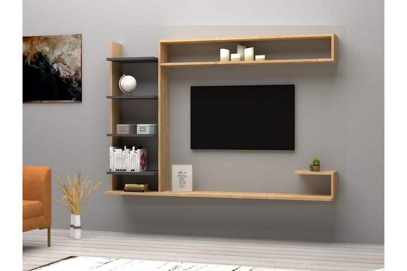Rinorea Tv-möbelset 180x121,8 cm - Blå - TV-möbelset
