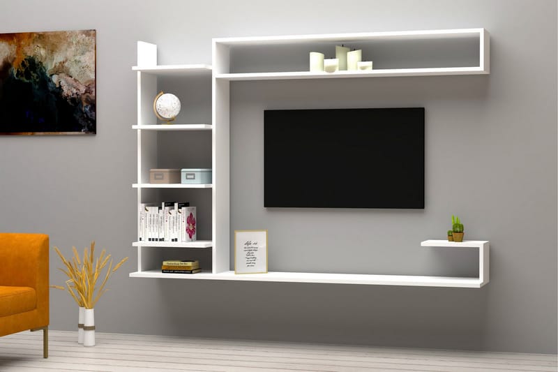 Rinorea Tv-möbelset 180x121,8 cm - Vit - Möbler - Tv möbel & mediamöbel - TV-möbelset