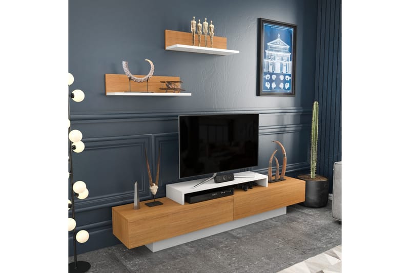 Rinorea Tv-möbelset 180x40 cm - Vit - Möbler - Tv möbel & mediamöbel - TV-möbelset