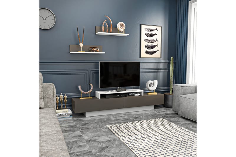 Rinorea Tv-möbelset 180x40 cm - Vit - Möbler - Tv möbel & mediamöbel - TV-möbelset