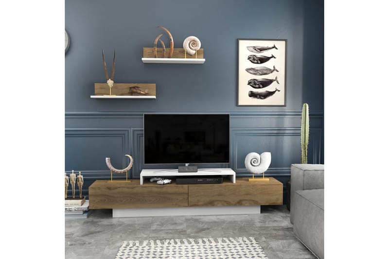 Rinorea Tv-möbelset 180x40 cm - Vit - Möbler - Tv möbel & mediamöbel - TV-möbelset