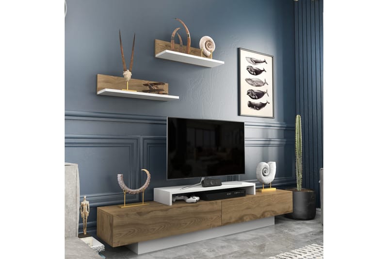 Rinorea Tv-möbelset 180x40 cm - Vit - Möbler - Tv möbel & mediamöbel - TV-möbelset