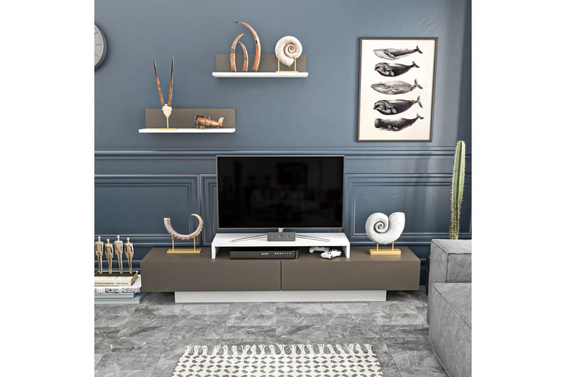 Rinorea Tv-möbelset 180x40 cm - Vit - Möbler - Tv möbel & mediamöbel - TV-möbelset