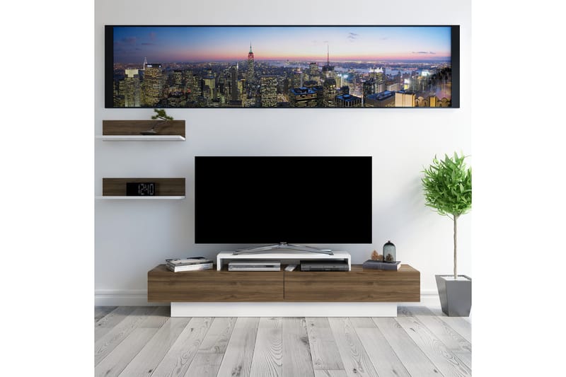 Rinorea Tv-möbelset 180x40 cm, Vit