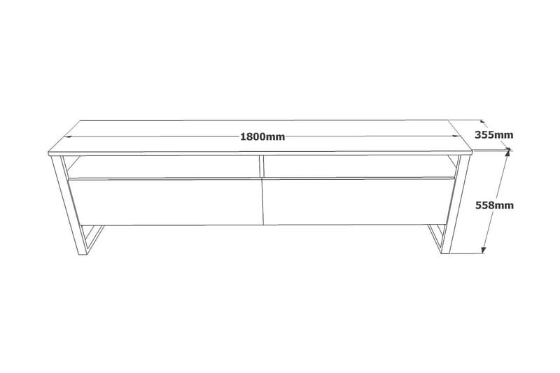 Rinorea Tv-möbelset 180x56 cm - Grön - Möbler - Tv möbel & mediamöbel - TV-möbelset