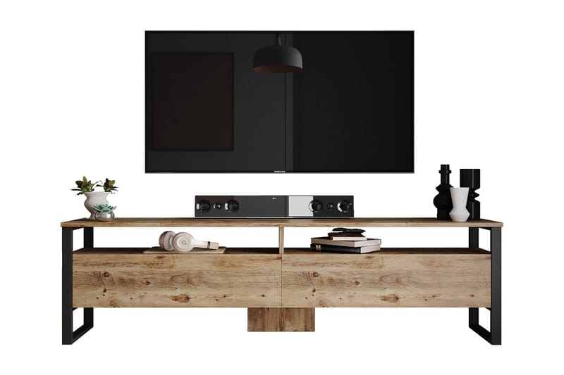 Rinorea Tv-möbelset 180x56 cm - Grön - TV-möbelset