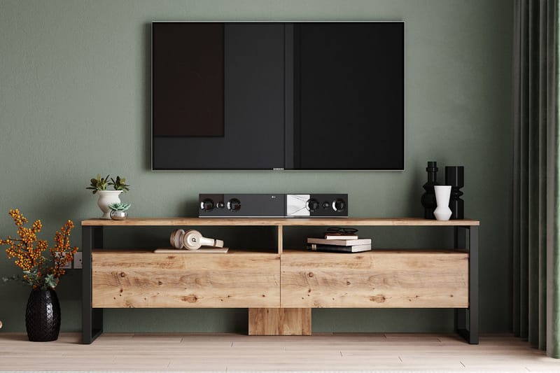 Rinorea Tv-möbelset 180x56 cm - Grön - TV-möbelset