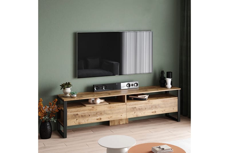 Rinorea Tv-möbelset 180x56 cm - Grön - TV-möbelset