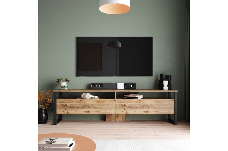 Rinorea Tv-möbelset 180x56 cm - Grön - Möbler - Tv möbel & mediamöbel - TV-möbelset